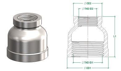 Côn thu ren INOX 304