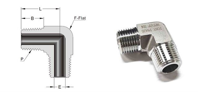 Cút hai đầu ren ngoài INOX 304