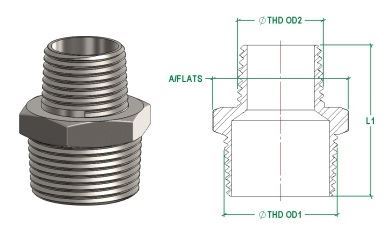 Kép thu ren ngoài INOX 304