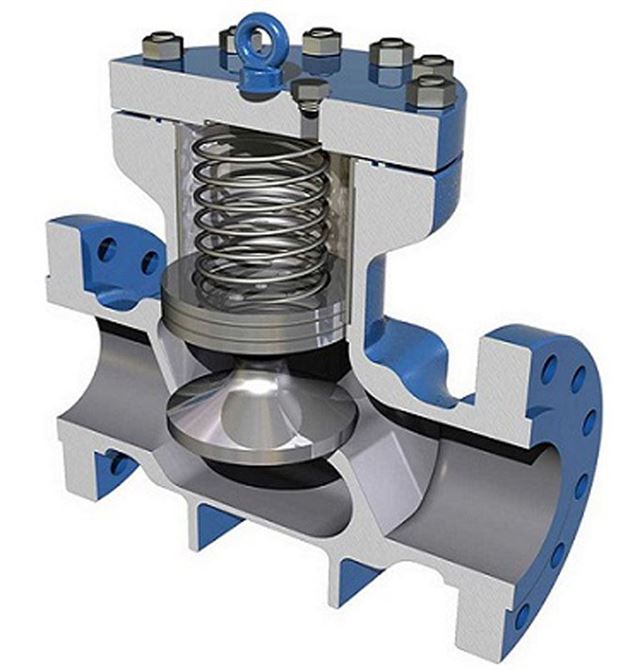 Van một chiều lò xo