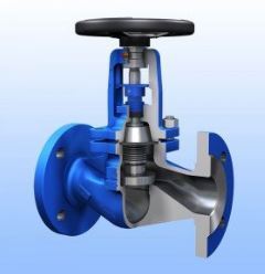 Van cầu hơi Thép mặt bích